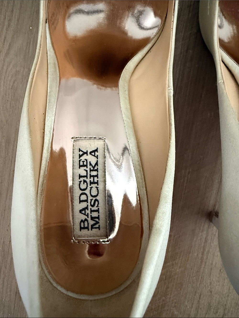 Badgley Mischka Ivory Pointed-Toe Crystal Embellished Pumps - Picture 2 of 6